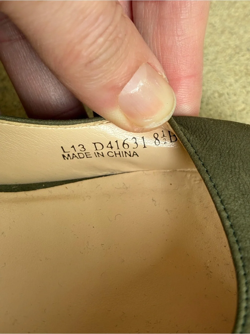 Cole Haan Jocelyn Olive Suede Peep-Toe Espadrille Wedge Heels size 8.5